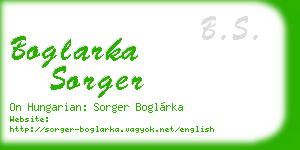 boglarka sorger business card